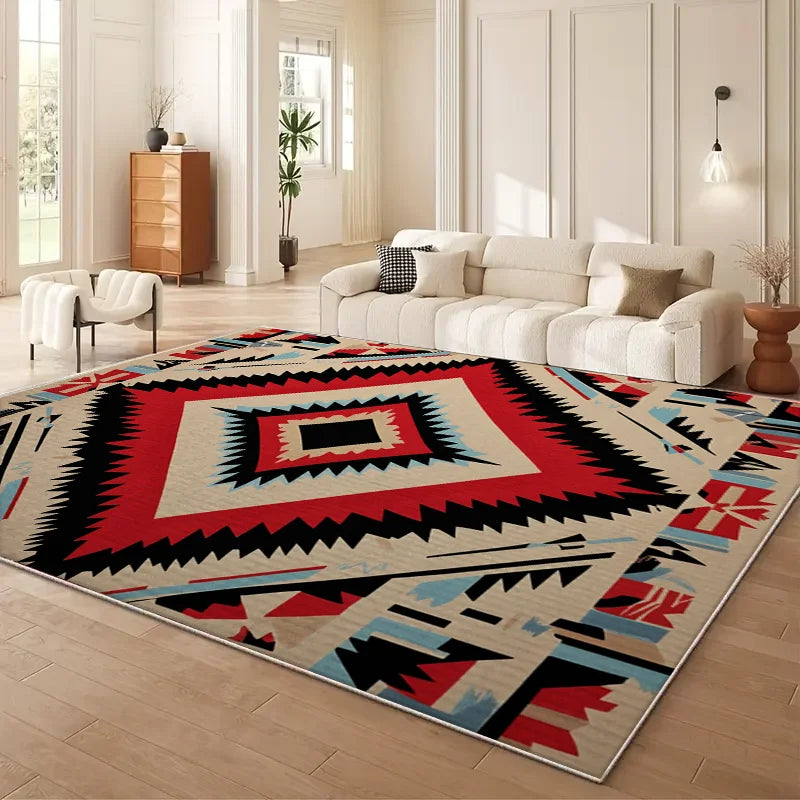 Moroccan Geometry Large Area Rug - Anti Slip