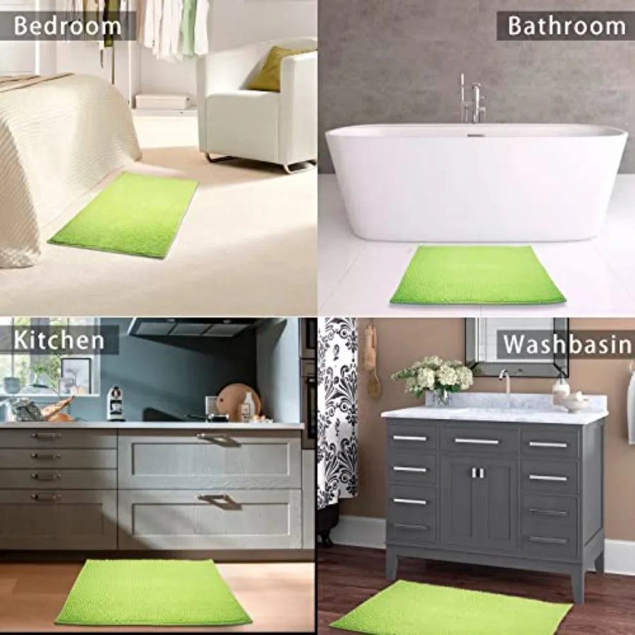 Washable Bath Mat Microfiber. Fast Absorbing.