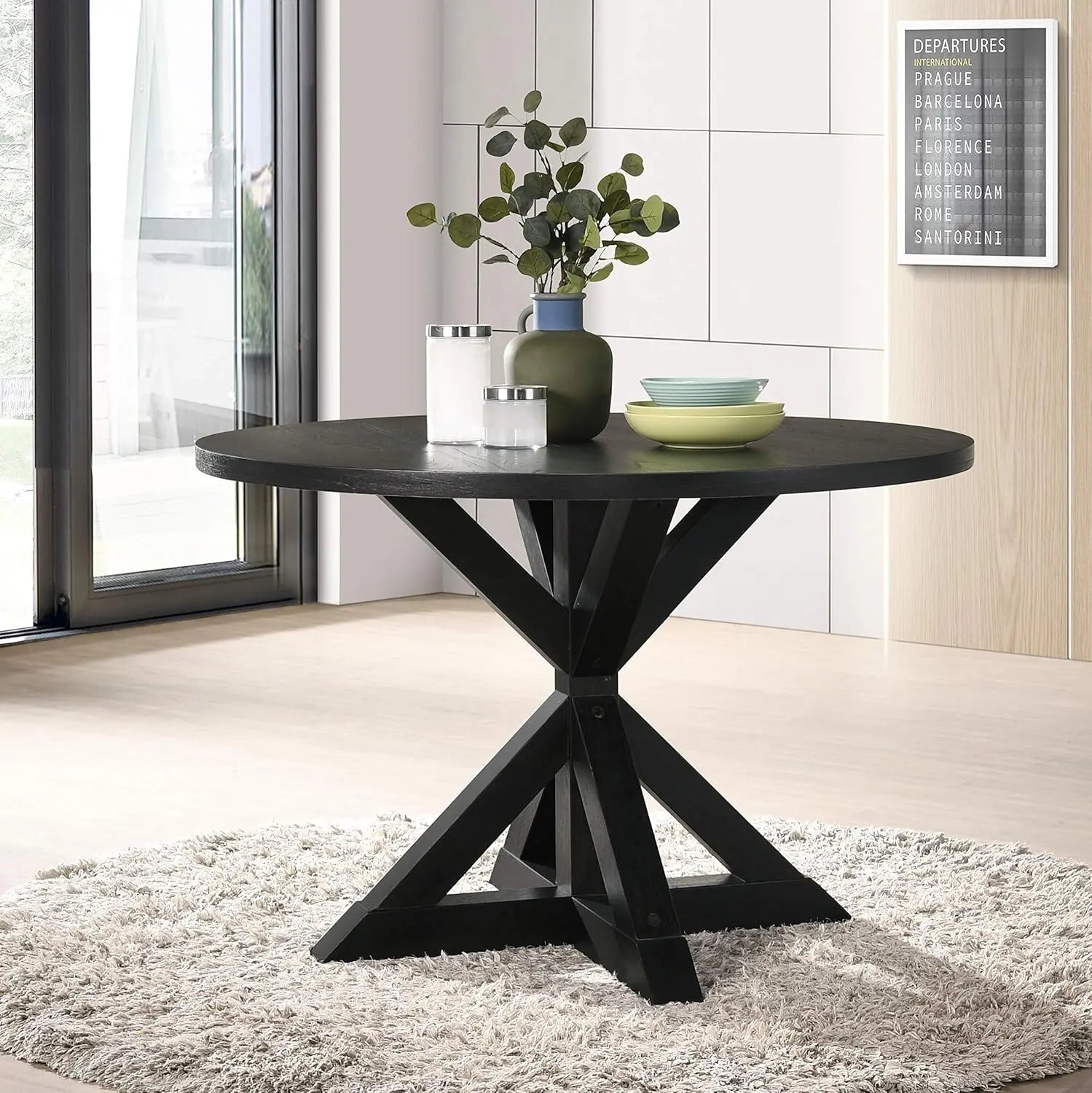 Round Dining Table, Espresso