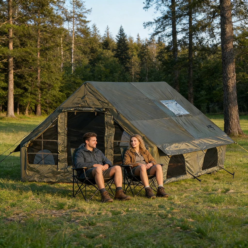Pakicetus Quick Setup Inflatable Camping Tent, Waterproof Family Tent for 4-8 Persons,
