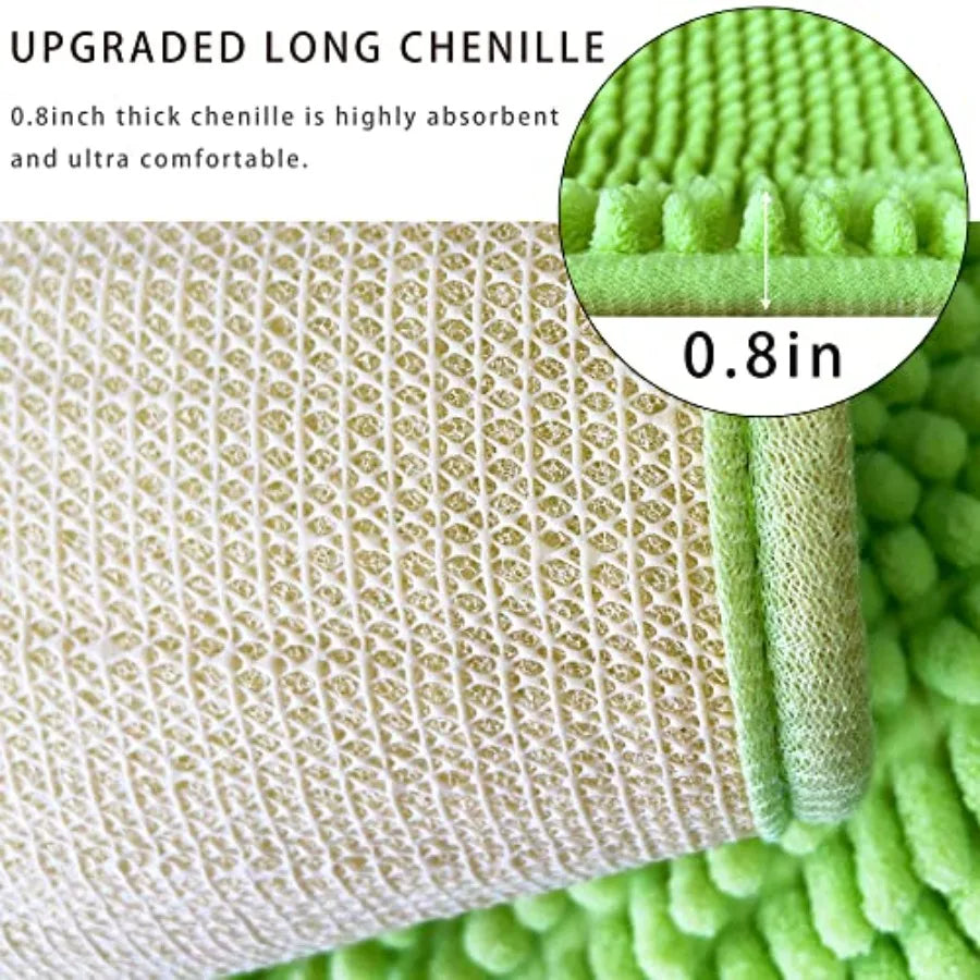 Washable Bath Mat Microfiber. Fast Absorbing.