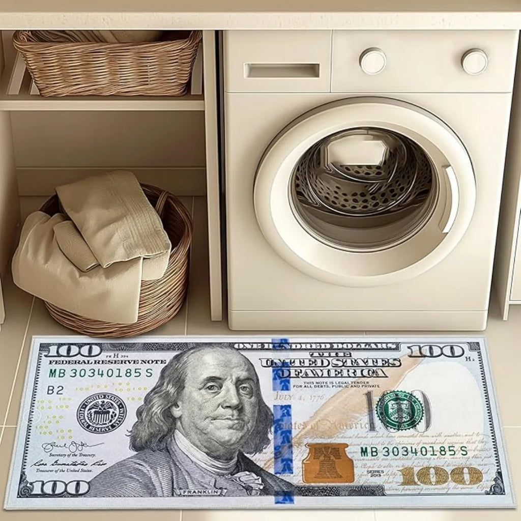 Money Rugs 100 Dollar Bill Runner Cool Area Rug for Living Room Kitchen Rug Laundry Runner Rug Bedroom Bathroom Mat