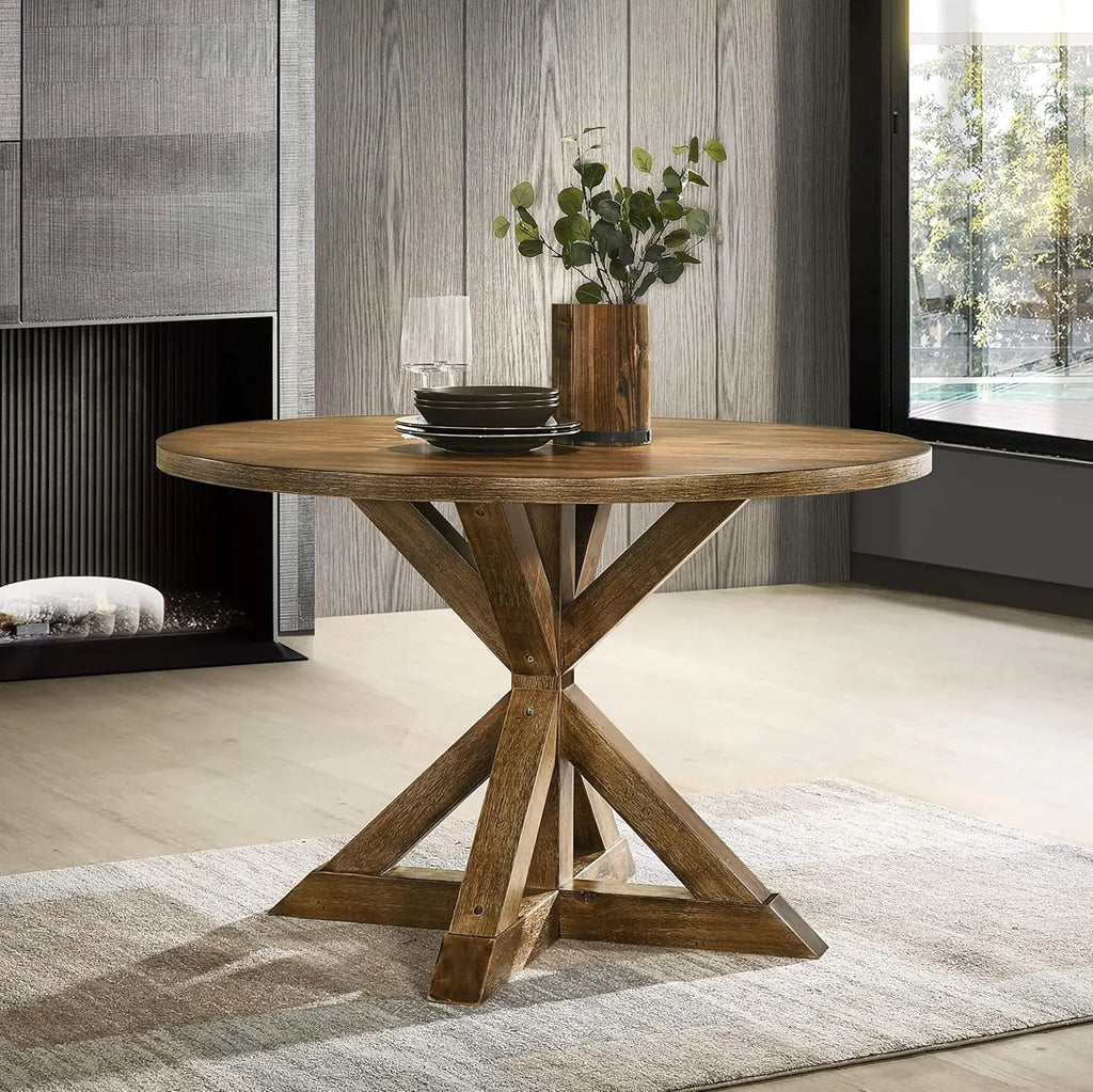 Round Dining Table, Espresso