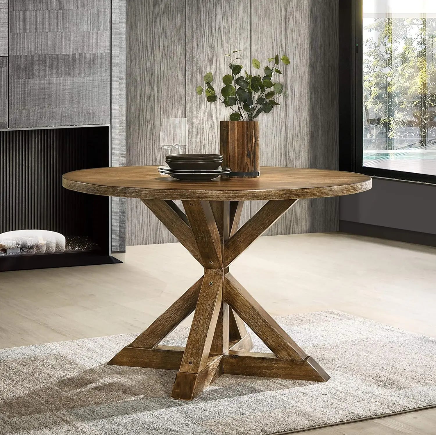 Round Dining Table, Espresso