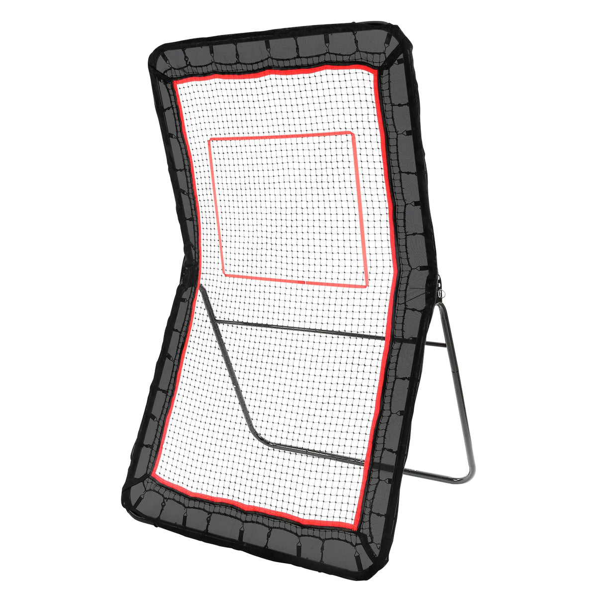 Adjustable lacrosse rebounder supports backyard baseball, softball, and shooting practice.