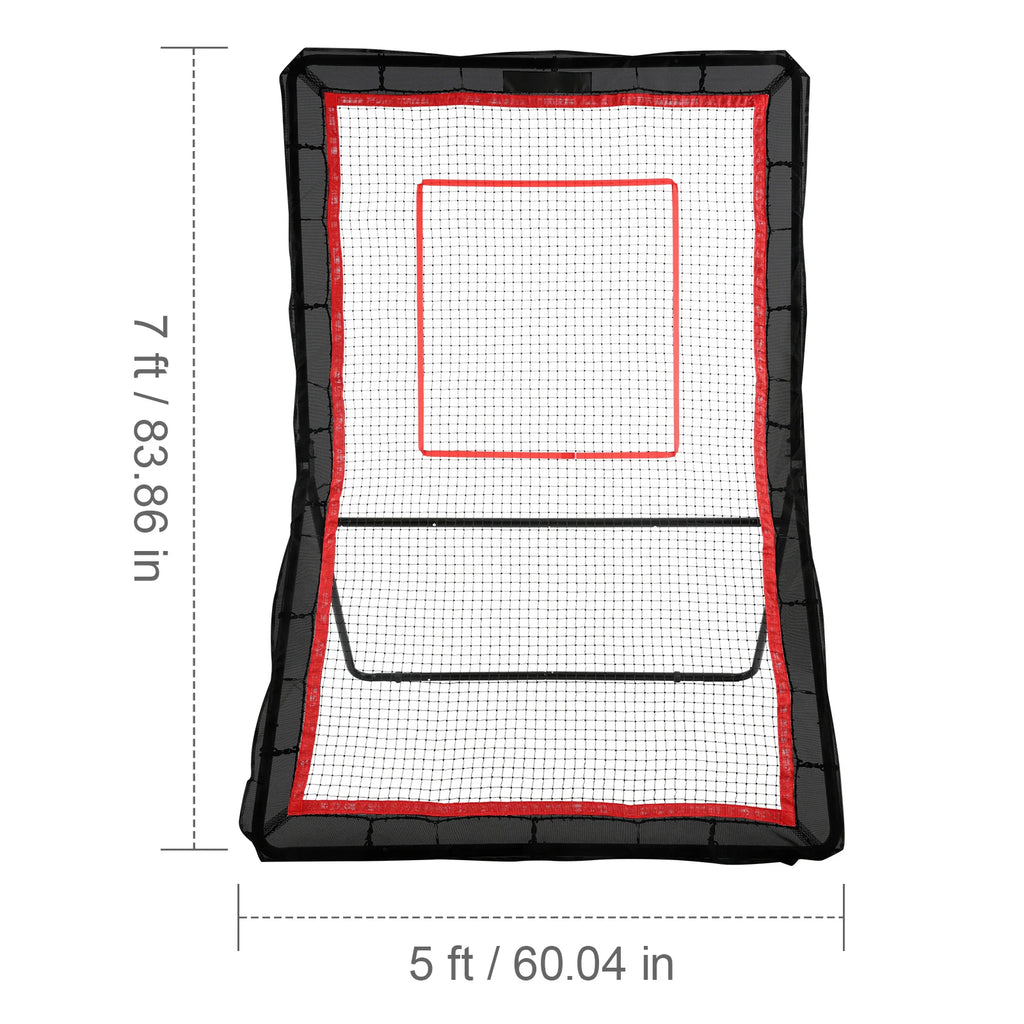 Adjustable lacrosse rebounder supports backyard baseball, softball, and shooting practice.