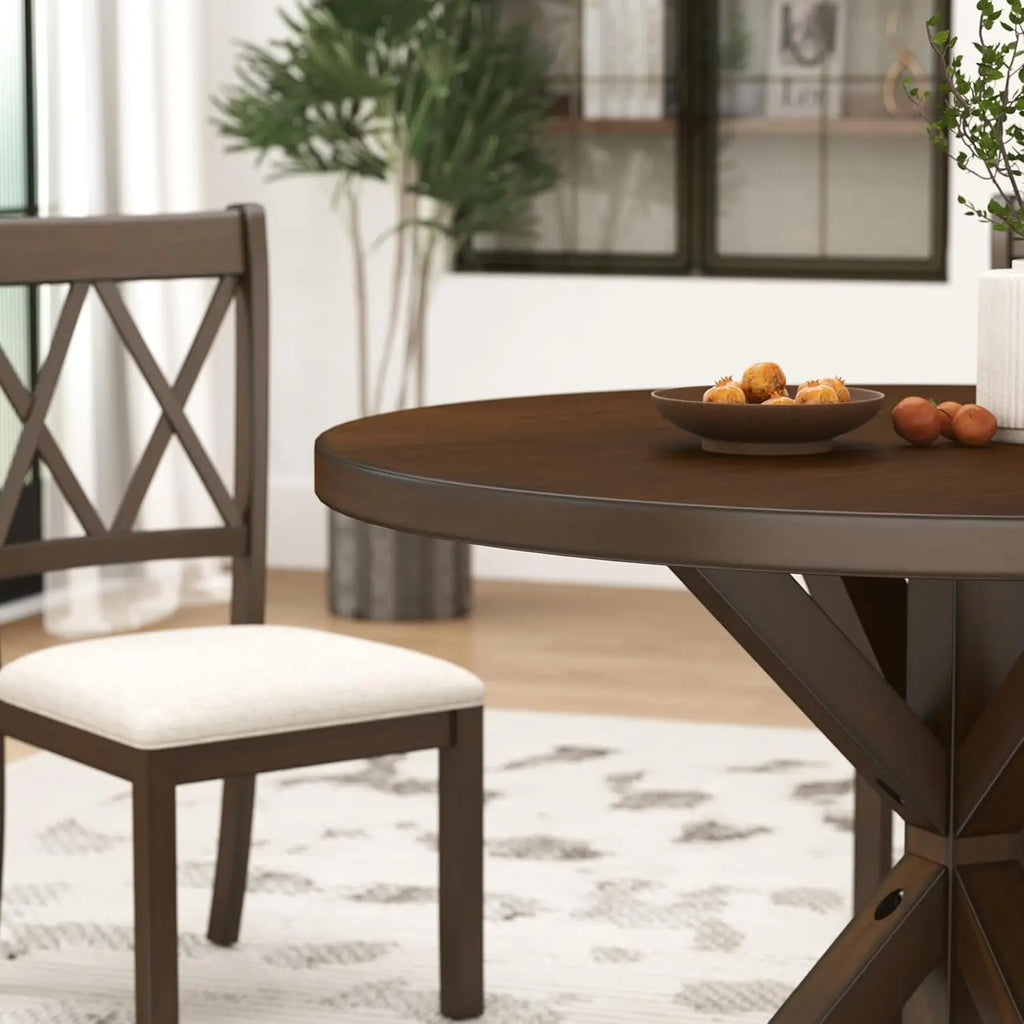 Round Dining Table, Espresso