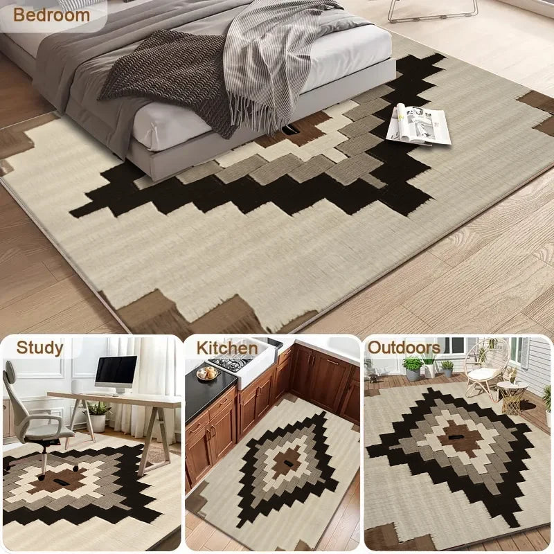 Moroccan Geometry Large Area Rug - Anti Slip