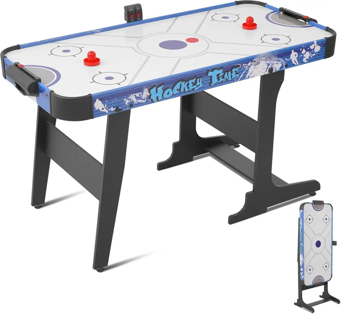 58” Foldable Air Hockey Table Gaming Set with 2 Pucks