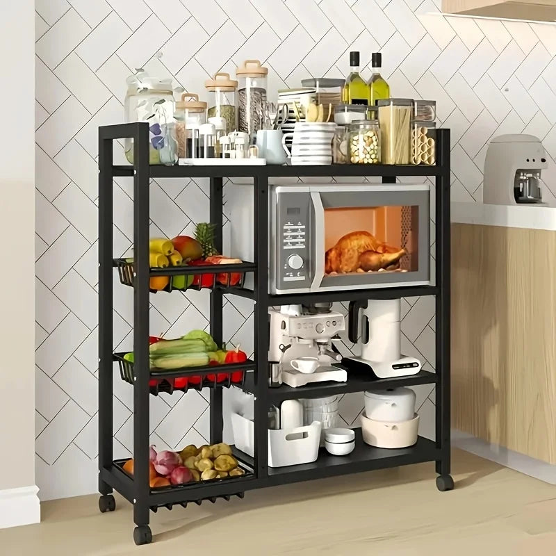 1pc Movable Storage Rack, Adjustable