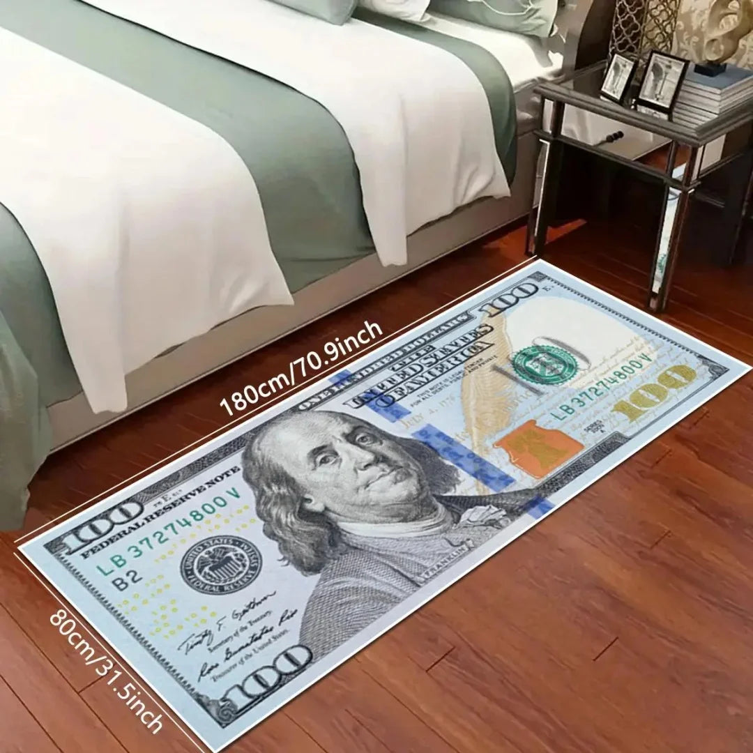 Money Rugs 100 Dollar Bill Runner Cool Area Rug for Living Room Kitchen Rug Laundry Runner Rug Bedroom Bathroom Mat