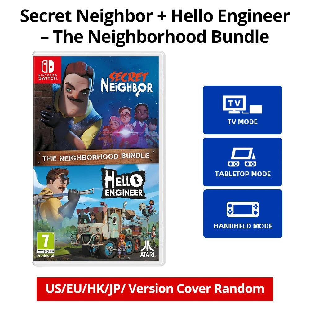 Secret Neighbor plus Hello Engineer. 100% New Original Physical Game Card