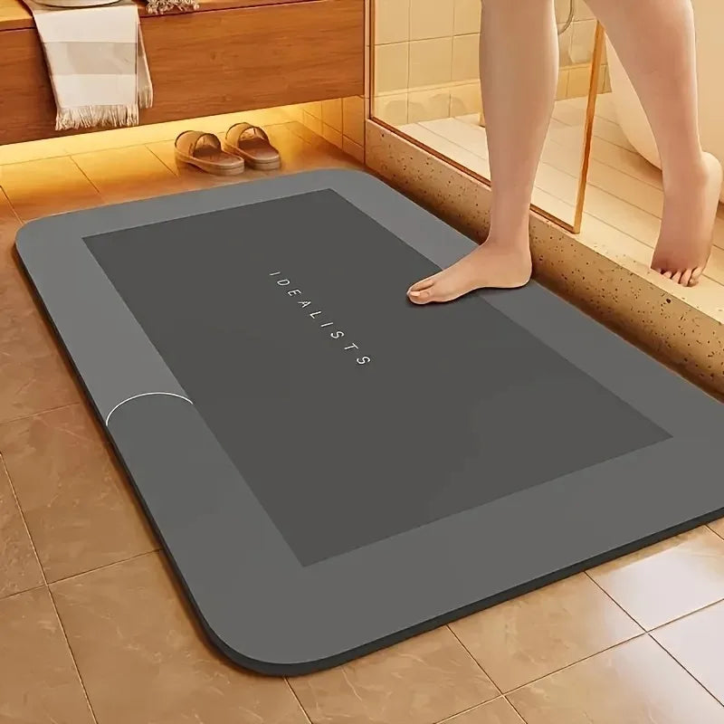 Diatomaceous Earth Bath Mat Super Absorbent Non Slip Fast Drying.
