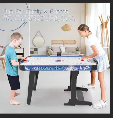 58” Foldable Air Hockey Table Gaming Set with 2 Pucks