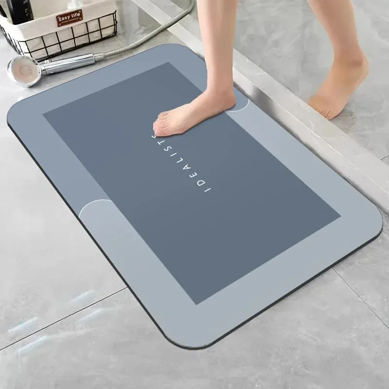 Diatomaceous Earth Bath Mat Super Absorbent Non Slip Fast Drying.