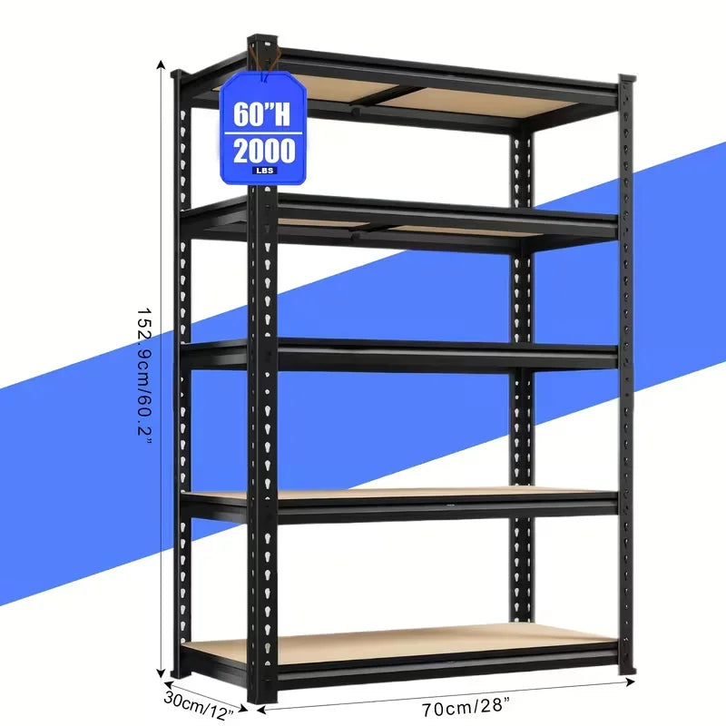 72"/60"H Garage Shelving Storage Shelves，2000LBS Capacity Heavy Duty Adjustable