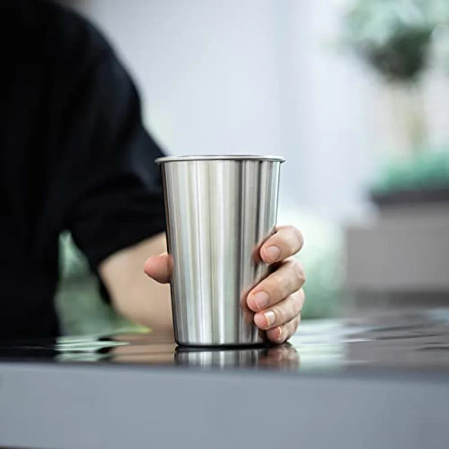 12 Pack 16oz Stainless Steel Pint Cup,