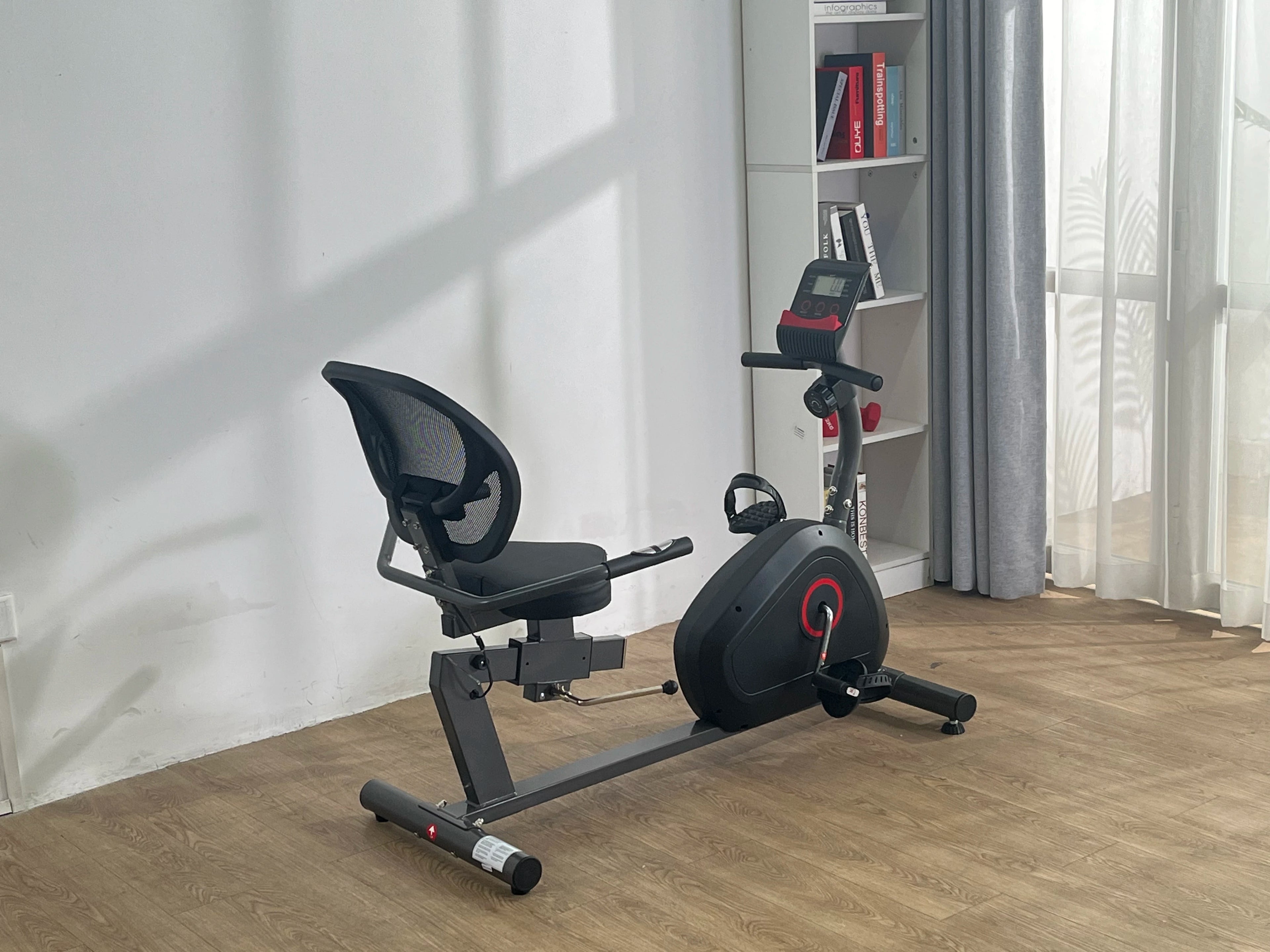Recumbent Exercise Bike, Stationary Bike Sturdy Quiet 8 Levels