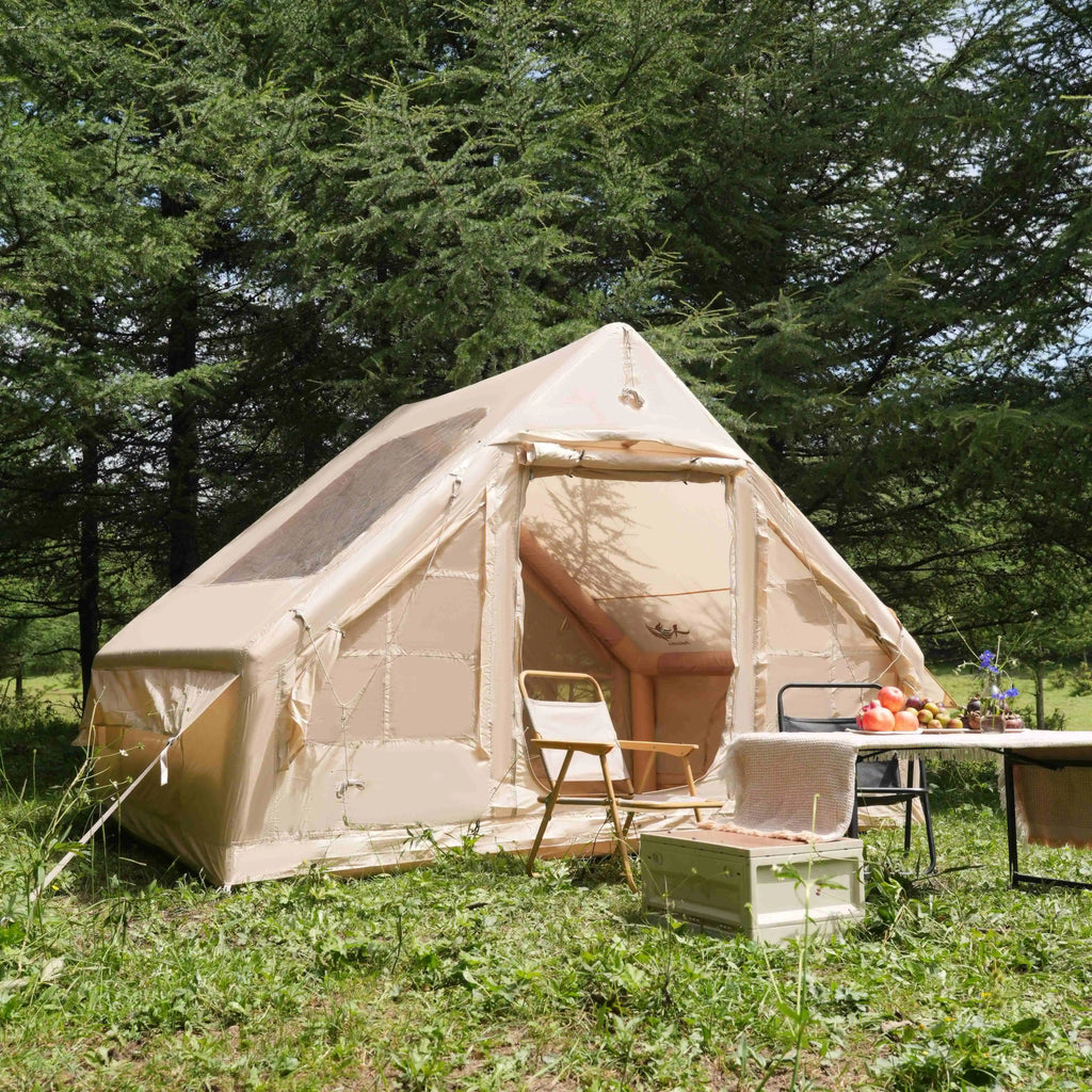 Inflatable Tent With Skylight, Quick Setup Blow Up Tents With Pump, 4-6 Peson