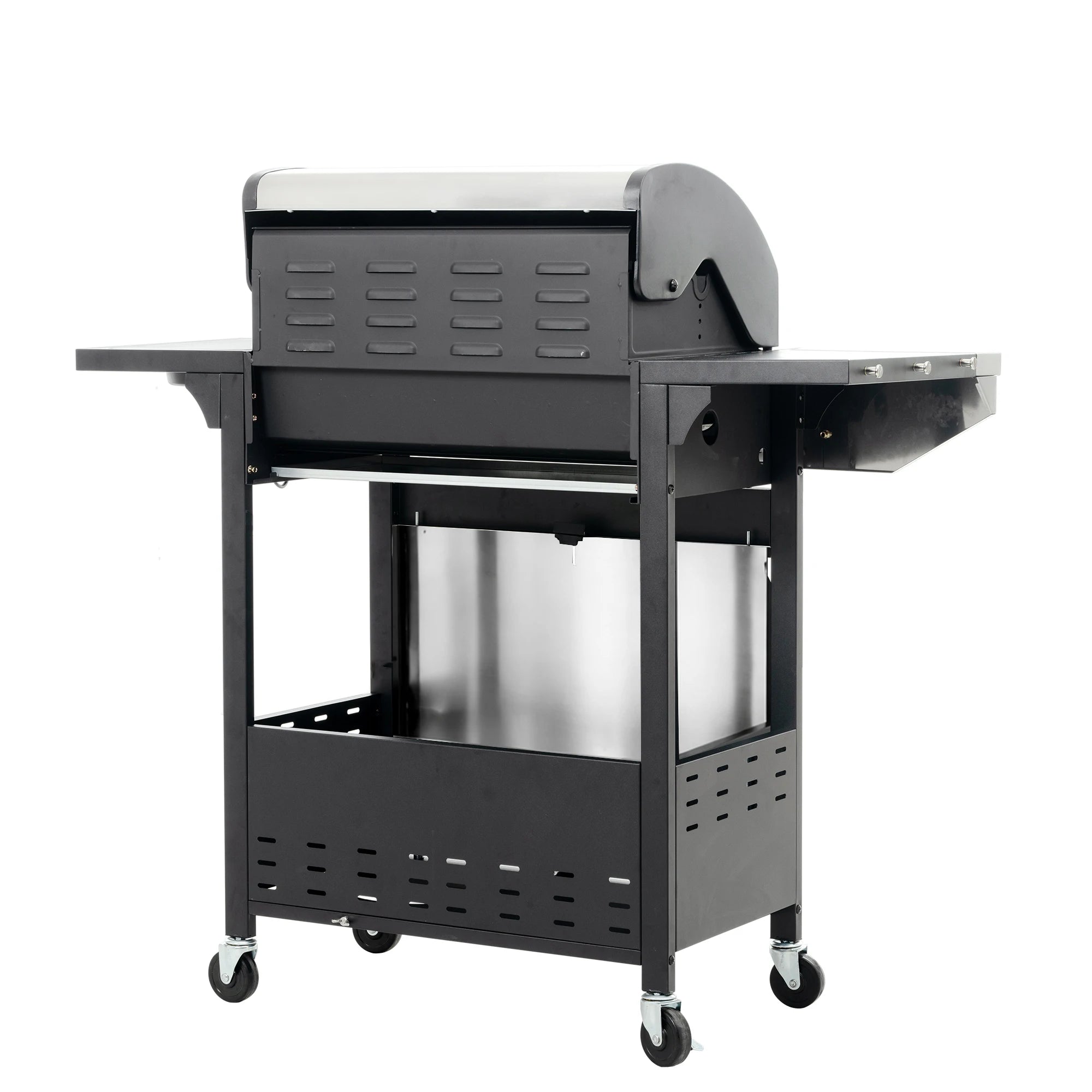 4 Main Burner Stainless Steel Gas Grill with Side Burner,