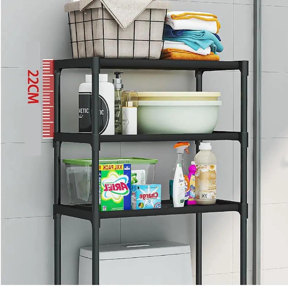 Over The Toilet Storage Cabinet, 3-Tier Metal Bathroom Organizer Shelf,