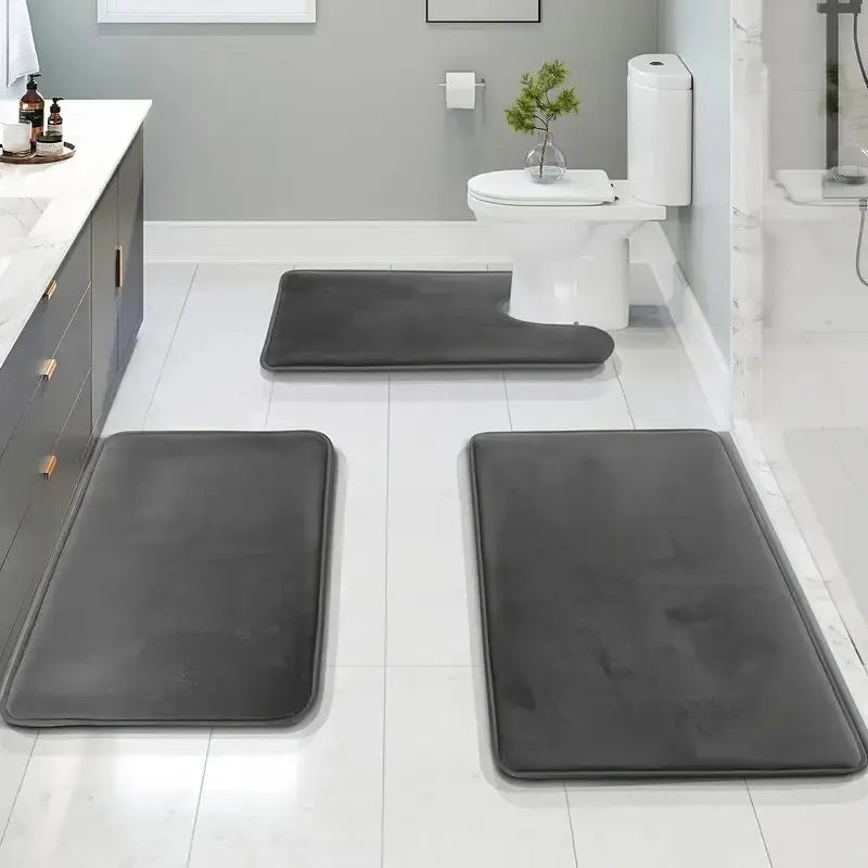 Three Piece Toilet, Bath Floor Mat, Shower Mat, Non Slip.