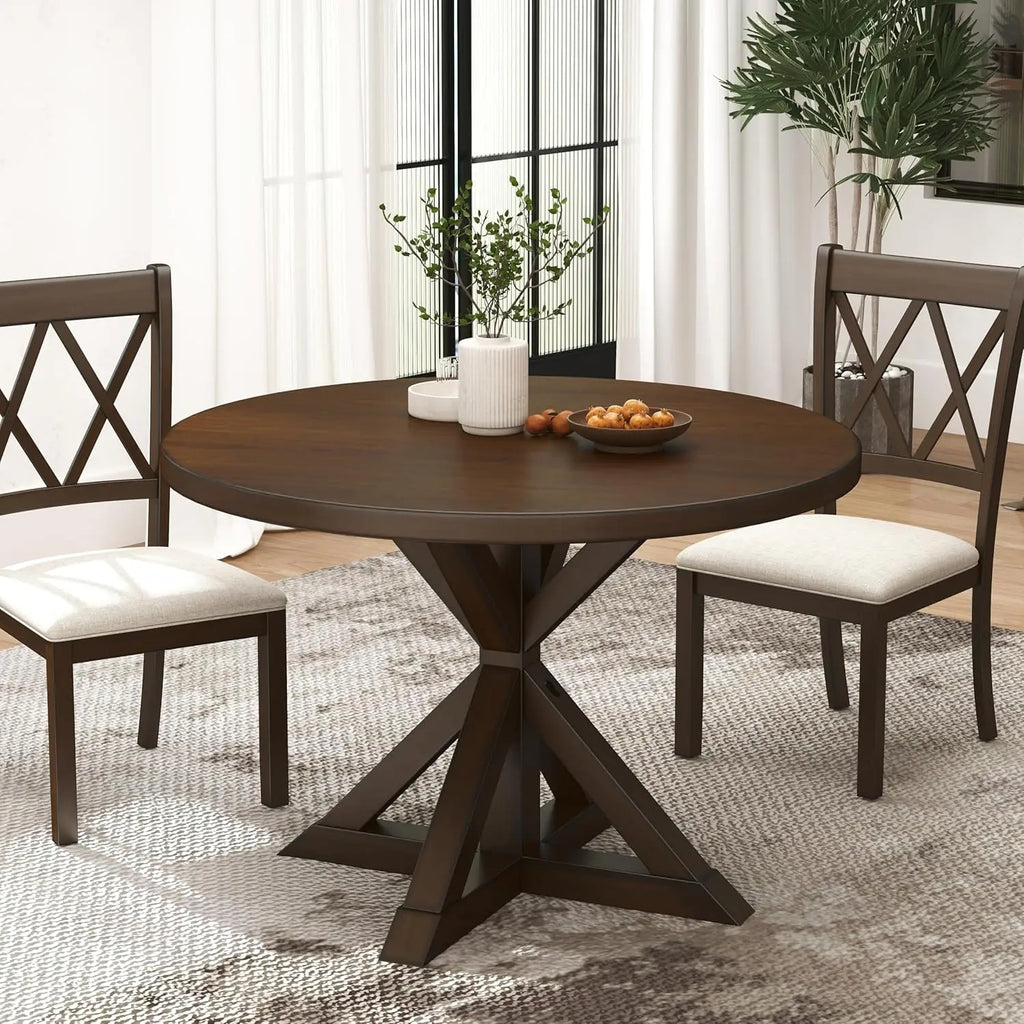Round Dining Table, Espresso