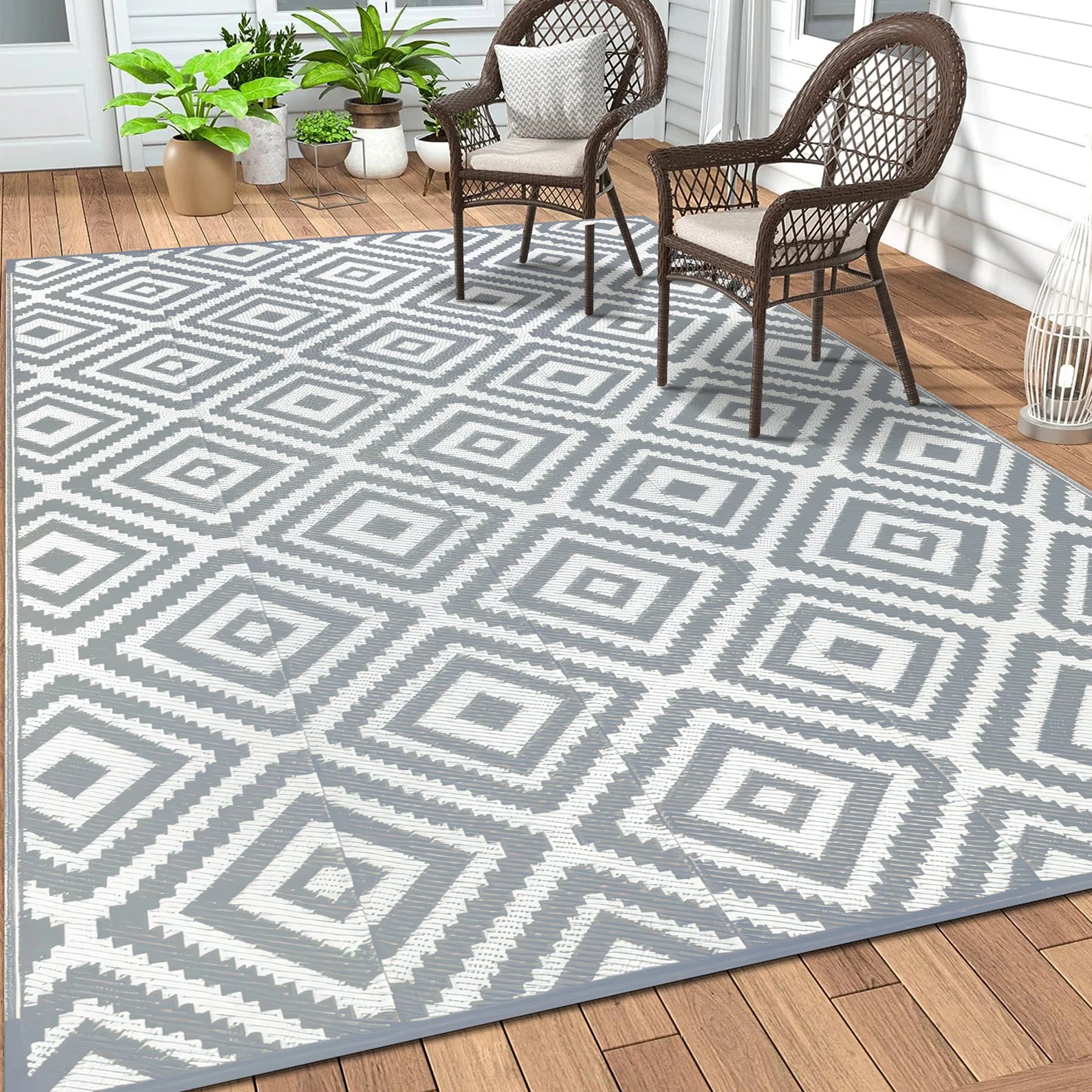 6‘x9’ Outdoor Plastic Carpet Outdoor Rugs Waterproof Reversible
