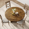 120 x 120 x 53 cm Round Dining Table for 4-6 People