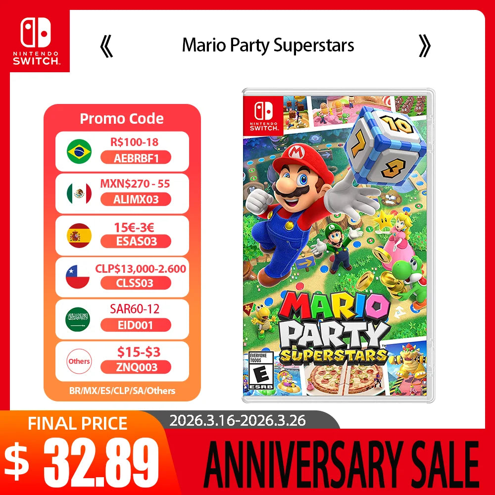 Mario Party Superstars/100% Original Physical Game Card for Switch OLED Lite