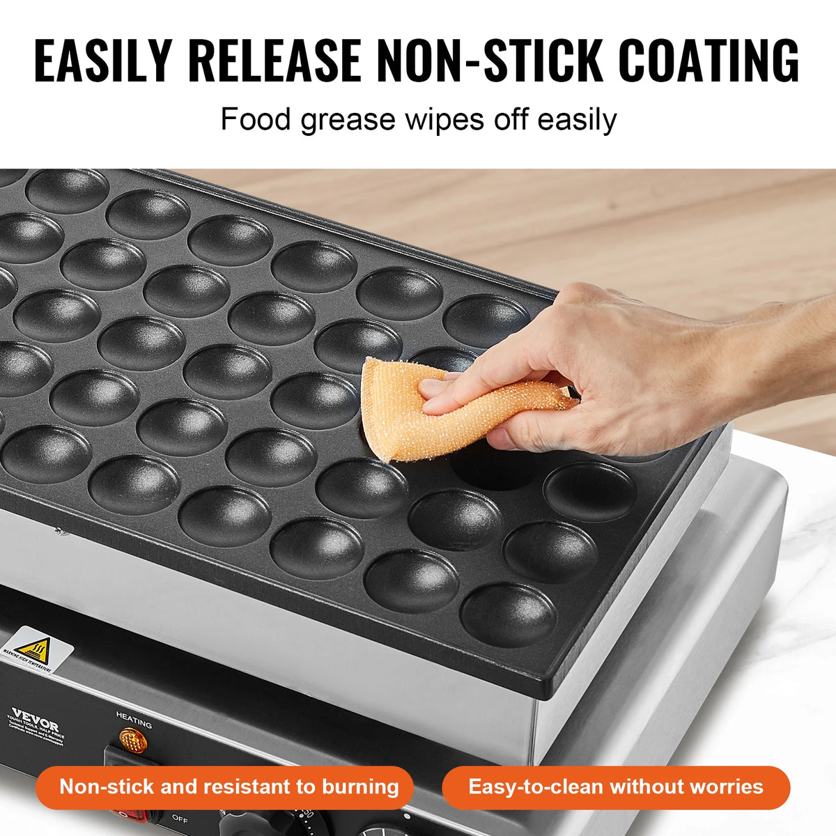 50Pcs Mini Dutch Pancake Maker, Dual Temp & Time Control