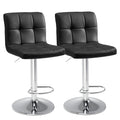 JHK PU Leather Bar Stools Set of 2,Upholstered Counter Height