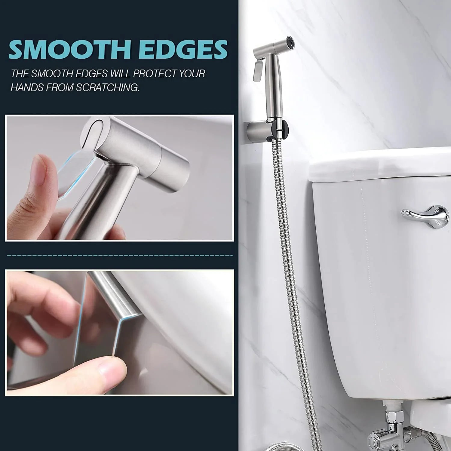Handheld Bidet Sprayer for Toilet Adjustable Water Pressure Control Bidet Hose Attachment.