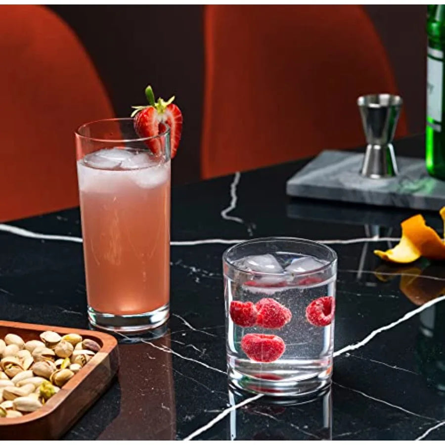 Set of 8 drinking glasses Drinkware Hurricane Glasses