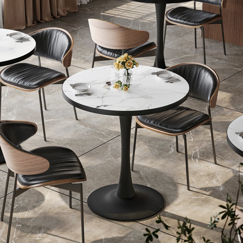 Dining Room Circle Dinner Pedestal Table Furniture Coffee Table for 2-3