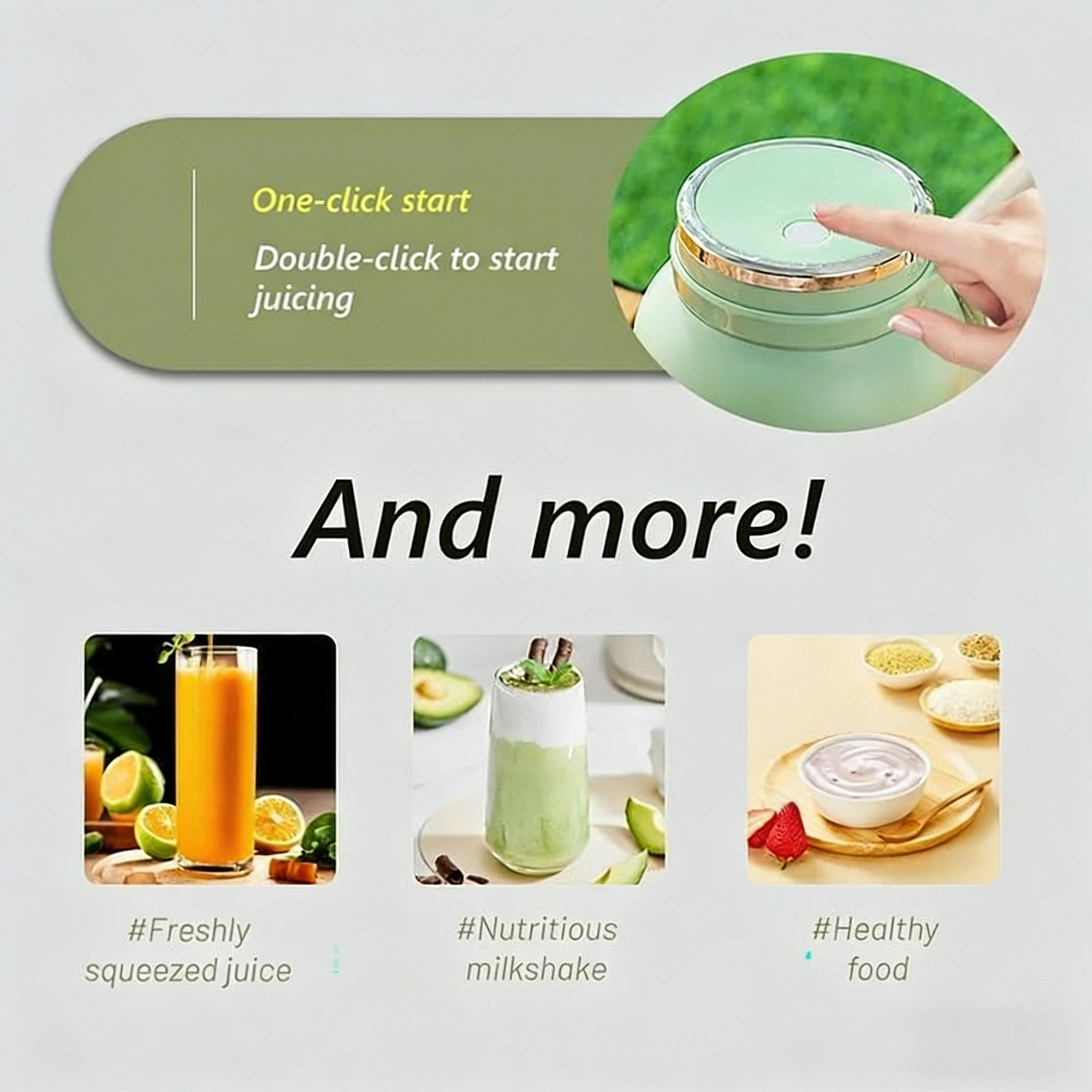 Portable Cordless Blender /USB rechargeable 33oz /12 Stainless Steel Blades.