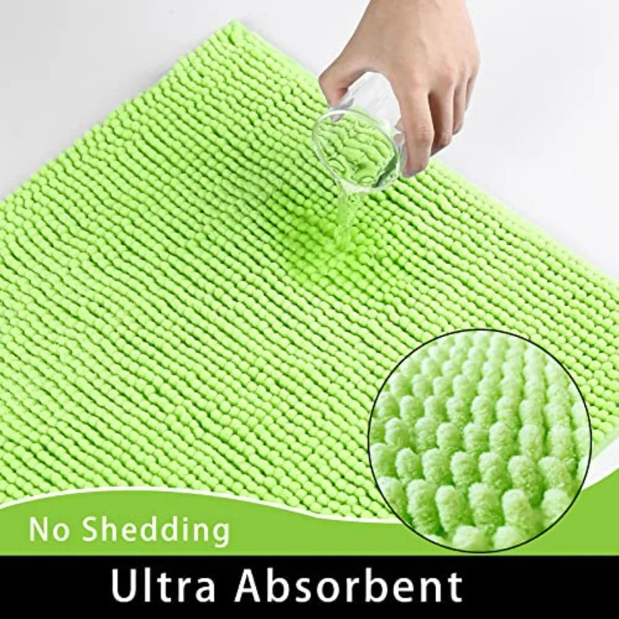 Washable Bath Mat Microfiber. Fast Absorbing.