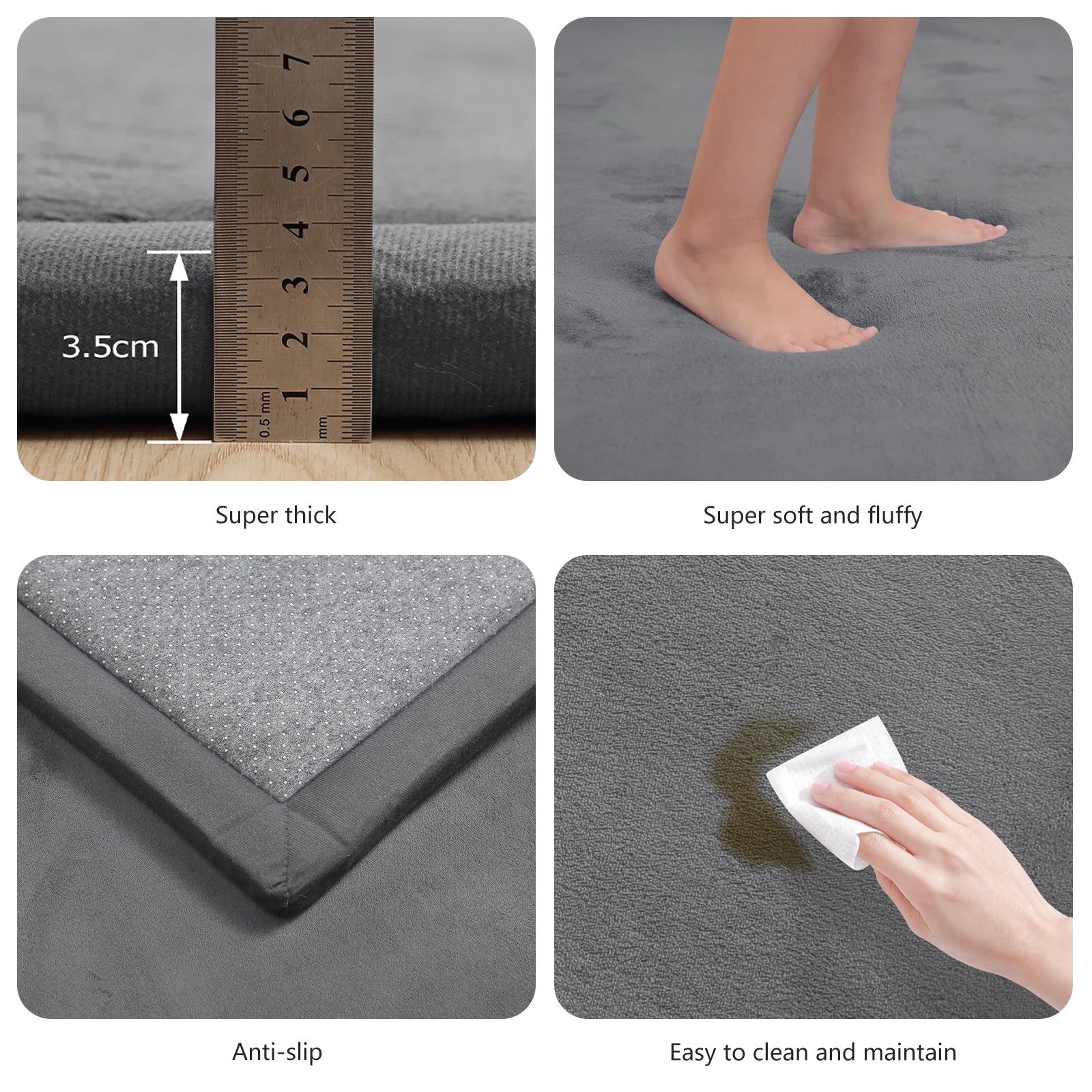 1.3" Thick Large Tatami Carpet Baby Play Mat Non-Slip