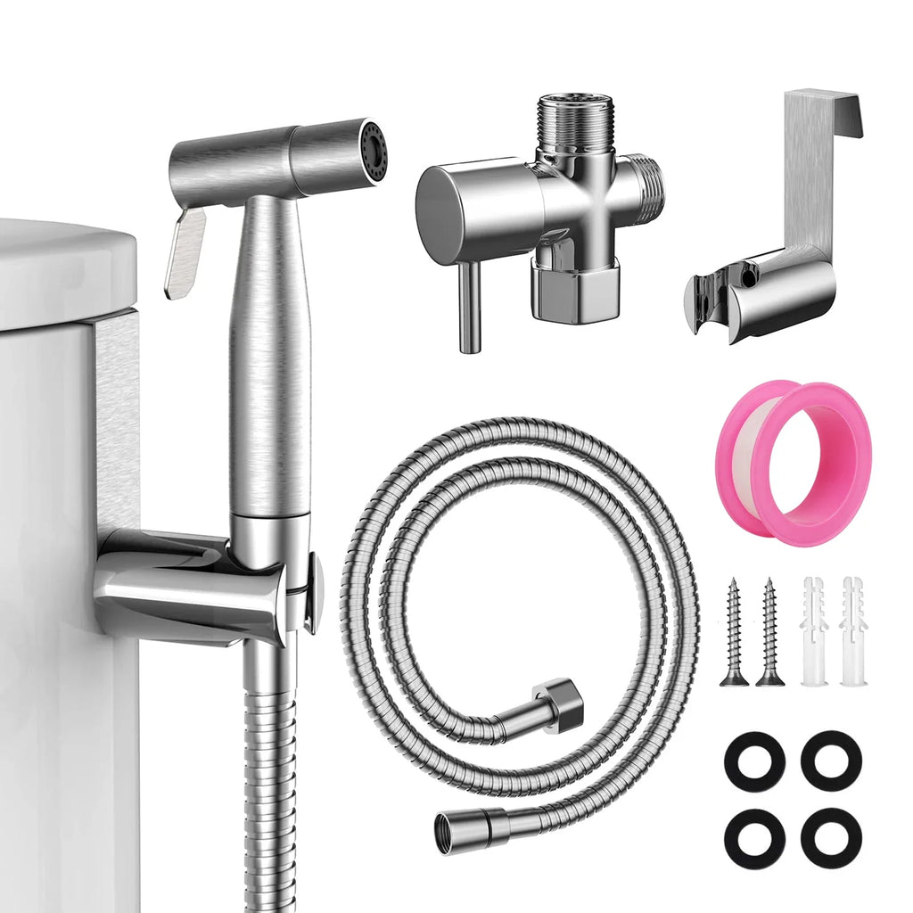Handheld Bidet Sprayer for Toilet Adjustable Water Pressure Control Bidet Hose Attachment.