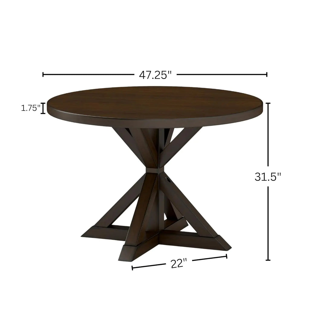 Round Dining Table, Espresso