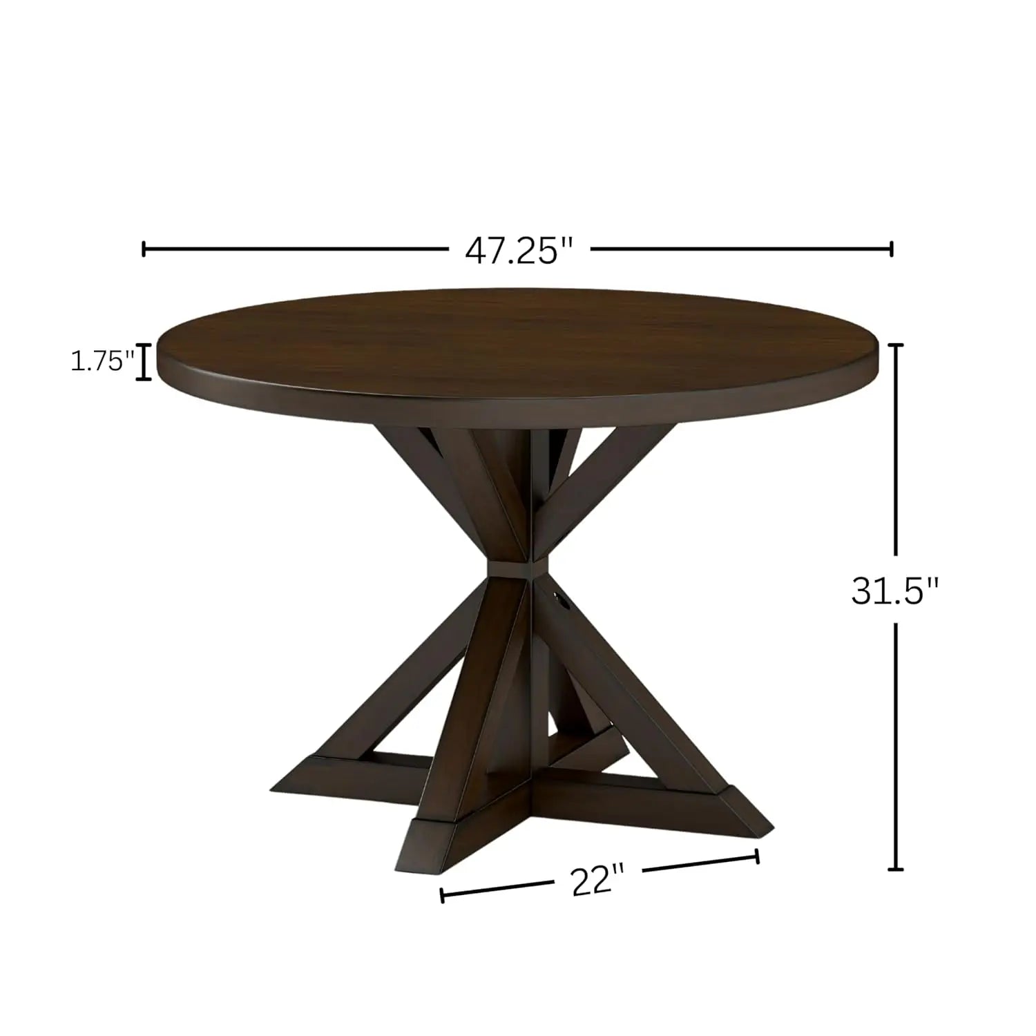 Round Dining Table, Espresso