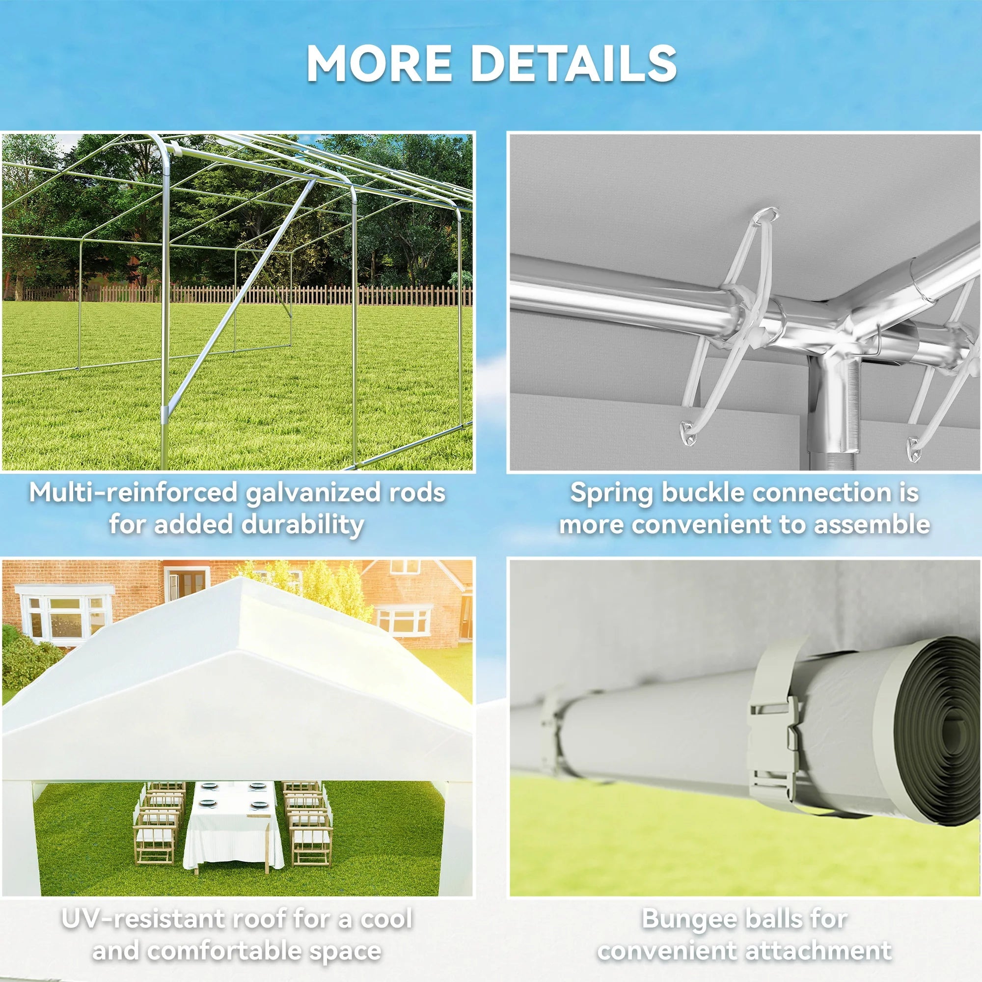 23' x 39' Party Tent and Heavy Duty Carport with Twelve Windows