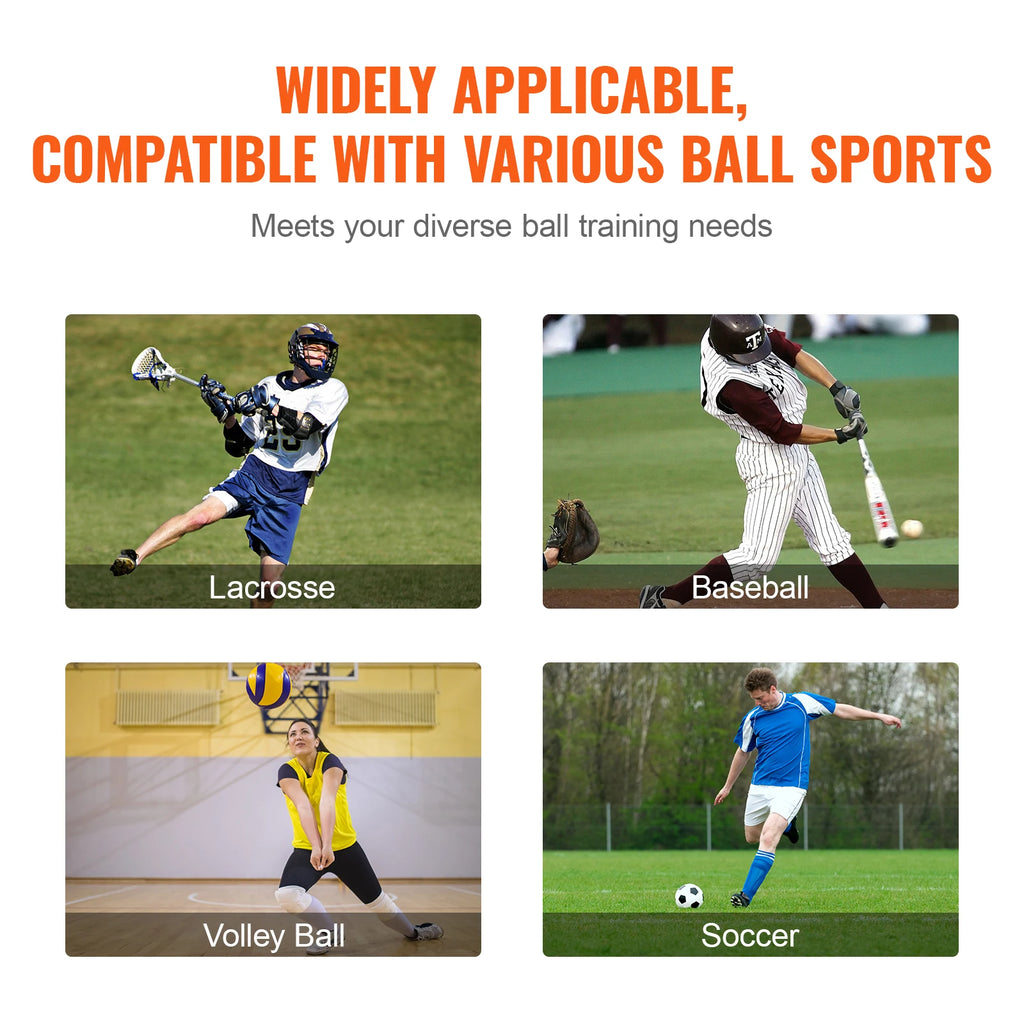 Adjustable lacrosse rebounder supports backyard baseball, softball, and shooting practice.